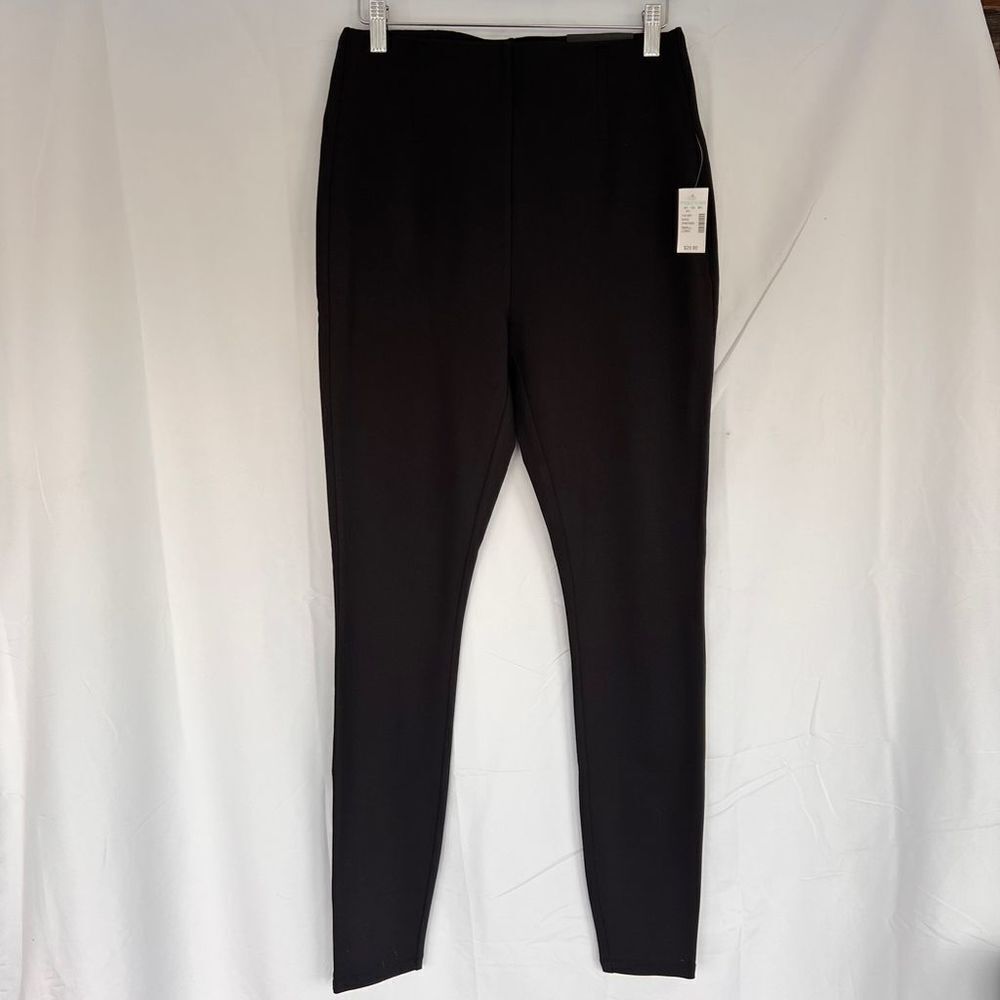 NWT -Maurices Ponte Skinny Ankle Pants, Black, Mid Rise, Pull On, Small Long​​​​